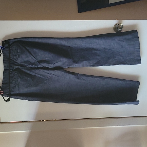 Wide Legged Denim Look Dress Pants - Picture 5 of 6